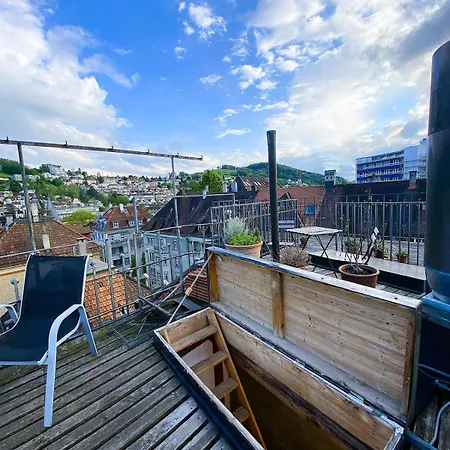 Lägenhet Zentrales Design Loft Ueber Den Daechern St Gallens *